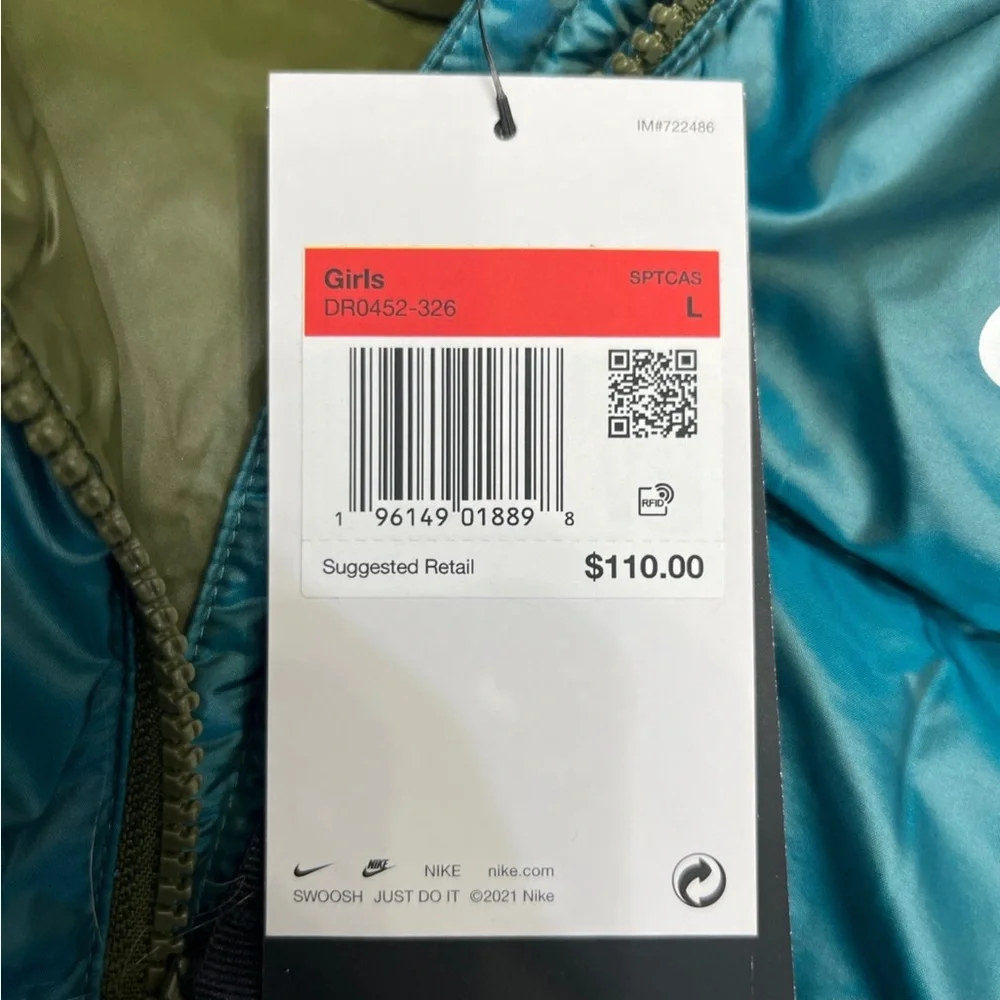 NWT Youth Girls Nike Puffer Jacket